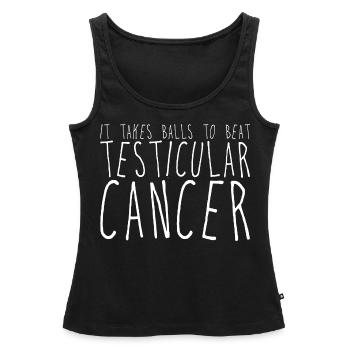 It Takes Balls To Beat Testicular Cancer 2 - Women’s Premium Organic Tank top - black - Front - AI Model Female 172 light (172cm)