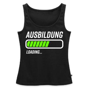 Ausbildung Loading Ladebalken - Frauen Premium Organic Tank Top - Schwarz - Vorne - AI Model Female 172 light (172cm)
