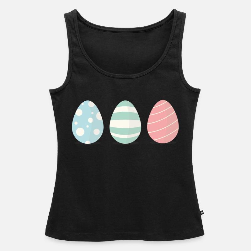 Three Easter eggs - Women’s Premium Organic Tank top - black