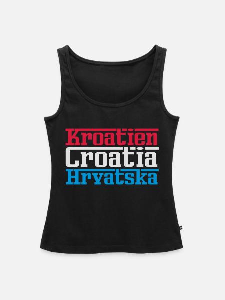 Kroatien - Frauen Premium Organic Tank Top - Schwarz