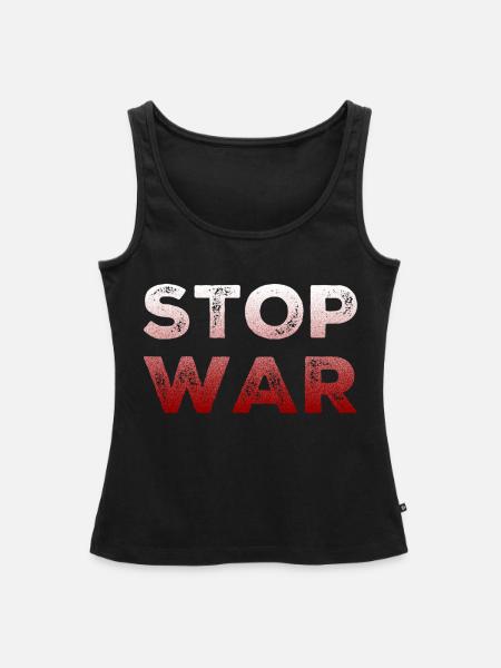 Stop War - Frauen Premium Organic Tank Top - Schwarz