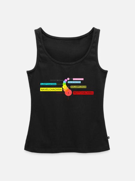 Chakra - Frauen Premium Organic Tank Top - Schwarz
