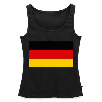 Drapeau Allemagne / German Flag - Women’s Premium Organic Tank top - black - Front - AI Model Female 172 light (172cm)