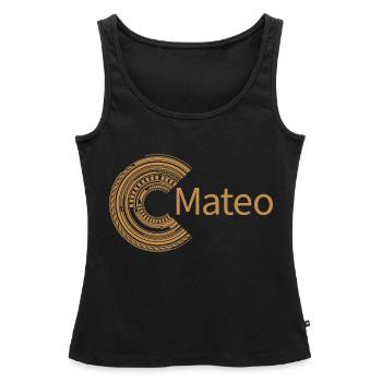 Für Mateo - Frauen Premium Organic Tank Top - Schwarz - Vorne - AI Model Female 172 light (172cm)