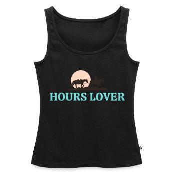 Pferdefreunde - Reiten - Reiter - Frauen Premium Organic Tank Top - Schwarz - Vorne - AI Model Female 172 light (172cm)