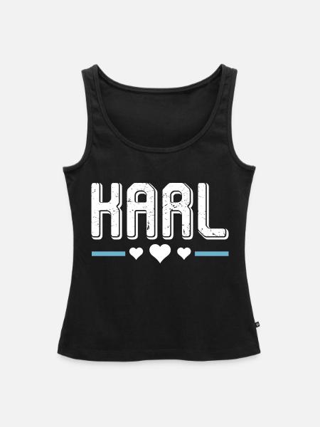 Karl - Frauen Premium Organic Tank Top - Schwarz