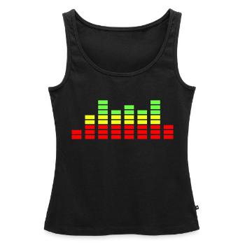 equalizer - Frauen Premium Organic Tank Top - Schwarz - Vorne - AI Model Female 172 light (172cm)