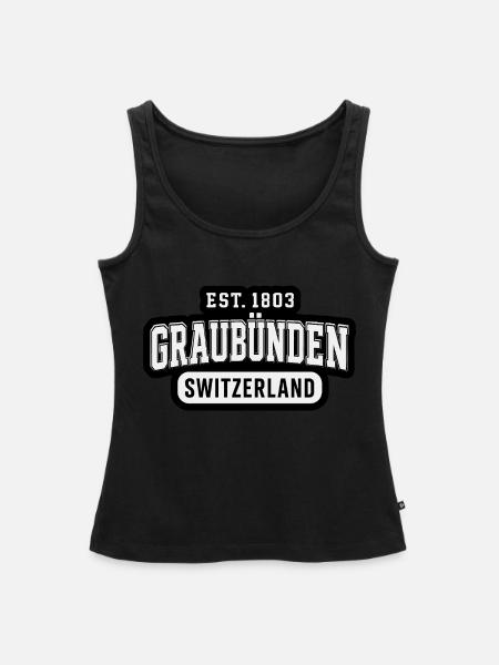 Graubuenden Switzerland - Frauen Premium Organic Tank Top - Schwarz