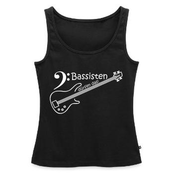 Bassisten dürfen das! (weiß) - Frauen Premium Organic Tank Top - Schwarz - Vorne - AI Model Female 172 light (172cm)
