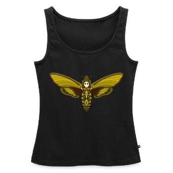 Death's Head Hawk Moth - Women’s Premium Organic Tank top - black - Front - AI Model Female 172 light (172cm)