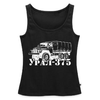 Cyrillic Urals 375 Driver Soviet Profession USSR - Women’s Premium Organic Tank top - black - Front - AI Model Female 172 light (172cm)