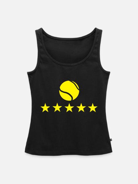 Tennisball - Frauen Premium Organic Tank Top - Schwarz