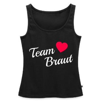 Team Braut white - Frauen Premium Organic Tank Top - Schwarz - Vorne - AI Model Female 172 light (172cm)