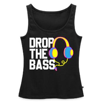 Drop the Bass Drum and Bass DJ Music - Women’s Premium Organic Tank top - black - Front - AI Model Female 172 light (172cm)