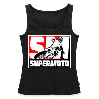 Supermoto - Frauen Premium Organic Tank Top - Schwarz - Vorne - AI Model Female 172 light (172cm)