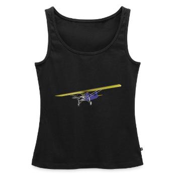 Flugzeug Hochdecker - Frauen Premium Organic Tank Top - Schwarz - Vorne - AI Model Female 172 light (172cm)
