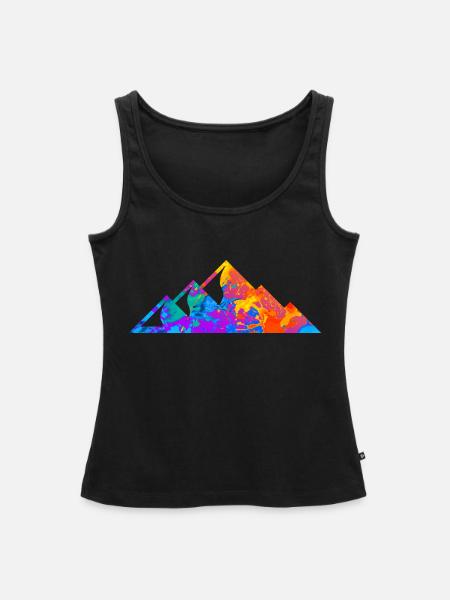 Berg Berge - Frauen Premium Organic Tank Top - Schwarz