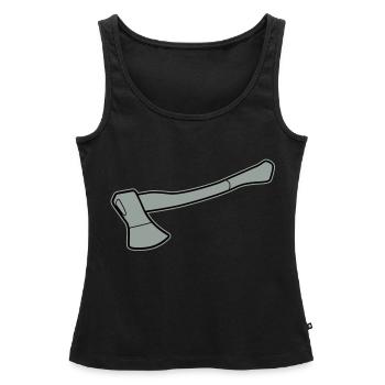 Axt - Frauen Premium Organic Tank Top - Schwarz - Vorne - AI Model Female 172 light (172cm)