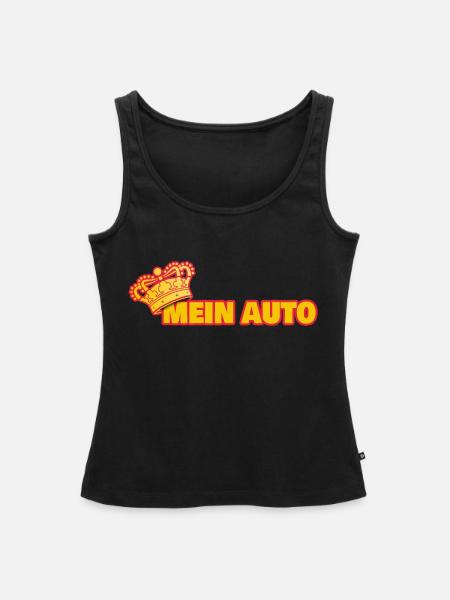 Krone für mein Auto - Frauen Premium Organic Tank Top - Schwarz