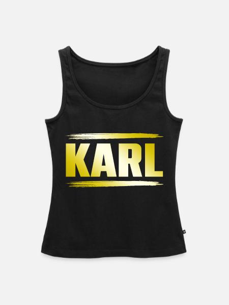 Karl - Frauen Premium Organic Tank Top - Schwarz