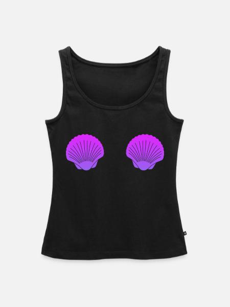 Shell chest - Frauen Premium Organic Tank Top - Schwarz
