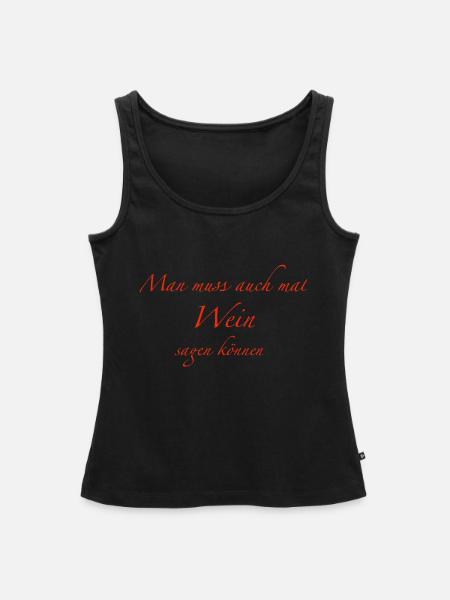 man muss auch mal - Frauen Premium Organic Tank Top - Schwarz