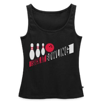 Je suis nul au bowling - Débardeur bio Premium Femme - noir - Devant - AI Model Female 172 light (172cm)