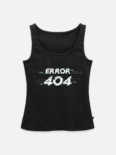 ERROR 404 Meldung / Turkis - Frauen Premium Organic Tank Top - Schwarz