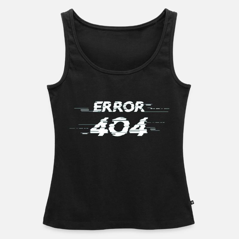 ERROR 404 Message / Turkis - Women’s Premium Organic Tank top - black