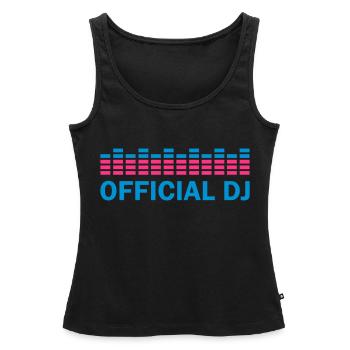 official dj - Débardeur bio Premium Femme - noir - Devant - AI Model Female 172 light (172cm)