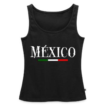 México - Débardeur bio Premium Femme - noir - Devant - AI Model Female 172 light (172cm)