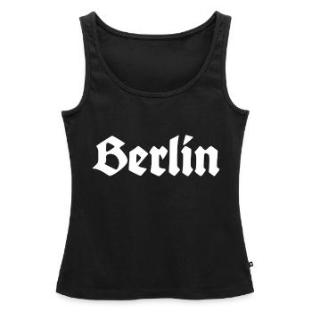 Berlin - Porte de Brandebourg - Alexanderplatz - Débardeur bio Premium Femme - noir - Devant - AI Model Female 172 light (172cm)