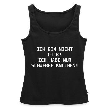 Schwerre knochen - Frauen Premium Organic Tank Top - Schwarz - Vorne - AI Model Female 172 light (172cm)