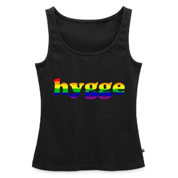 Hygge - Tradition danoise - Attitude à l’égard de la vie - Nice - Débardeur bio Premium Femme - noir - Devant - AI Model Female 172 light (172cm)