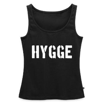 Hygge - Tradition danoise - Attitude à l’égard de la vie - Nice - Débardeur bio Premium Femme - noir - Devant - AI Model Female 172 light (172cm)