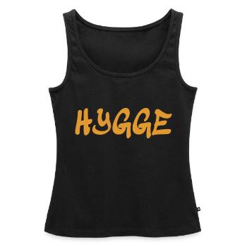 Hygge - Tradition danoise - Attitude face à la vie - Nice - Débardeur bio Premium Femme - noir - Devant - AI Model Female 172 light (172cm)