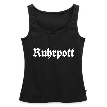 Ruhrpott - Pott - Bergbau - Kumpel - Ruhr - Shirt - Frauen Premium Organic Tank Top - Schwarz - Vorne - AI Model Female 172 light (172cm)