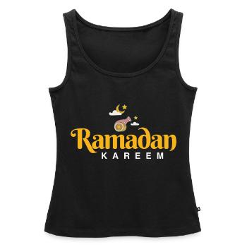 Ramadan Mubarak - Frauen Premium Organic Tank Top - Schwarz - Vorne - AI Model Female 172 light (172cm)