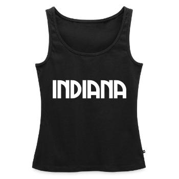 Indiana, Indianapolis, États-Unis, États-Unis d’Amérique - Débardeur bio Premium Femme - noir - Devant - AI Model Female 172 light (172cm)