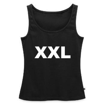 XXL - X grand - extra large - Débardeur bio Premium Femme - noir - Devant - AI Model Female 172 light (172cm)