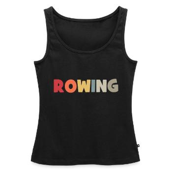 Aviron - Aviron - Rameur - Aviron - Débardeur bio Premium Femme - noir - Devant - AI Model Female 172 light (172cm)