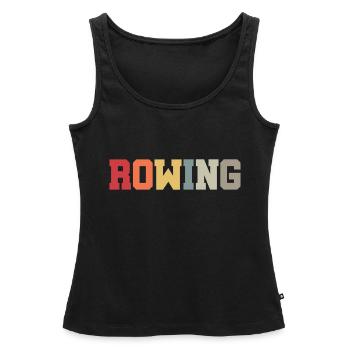 Aviron - Rameur - Rameur - Aviron - Débardeur bio Premium Femme - noir - Devant - AI Model Female 172 light (172cm)