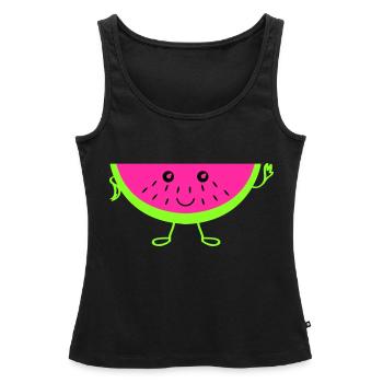 Melone - Frauen Premium Organic Tank Top - Schwarz - Vorne - AI Model Female 172 light (172cm)