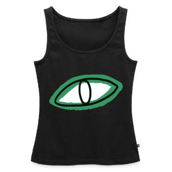 Oeil - Débardeur bio Premium Femme - noir - Devant - AI Model Female 172 light (172cm)