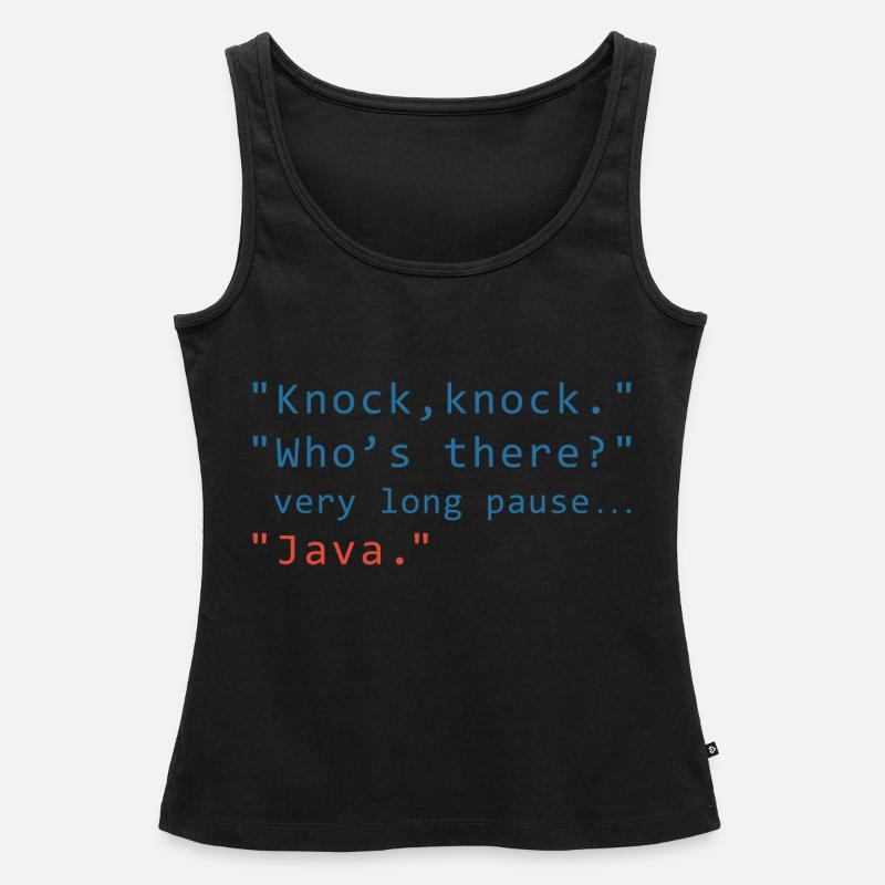 Cadeau informatique de programmation Java disant - Débardeur bio Premium Femme - noir