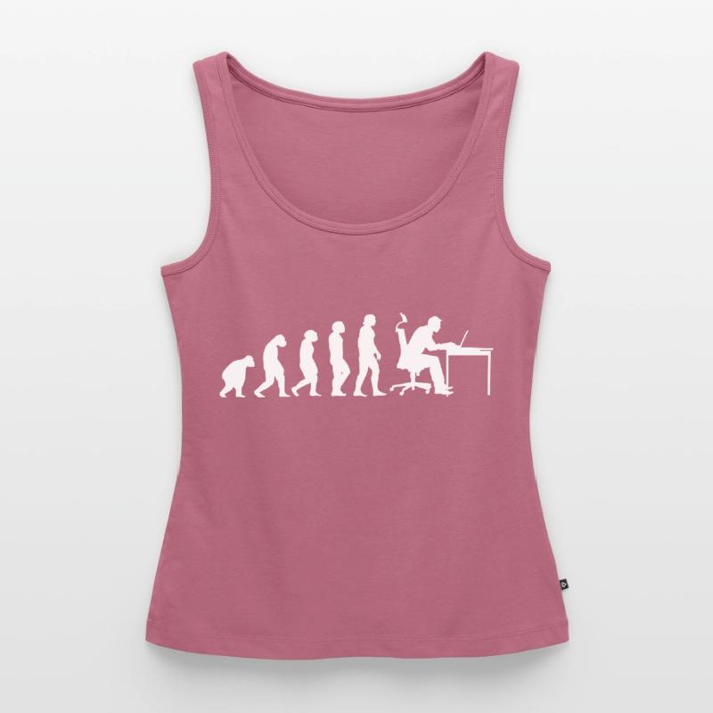 Evolution Of Man Coding Software Developer Program Frauen Premium Organic Tank Top