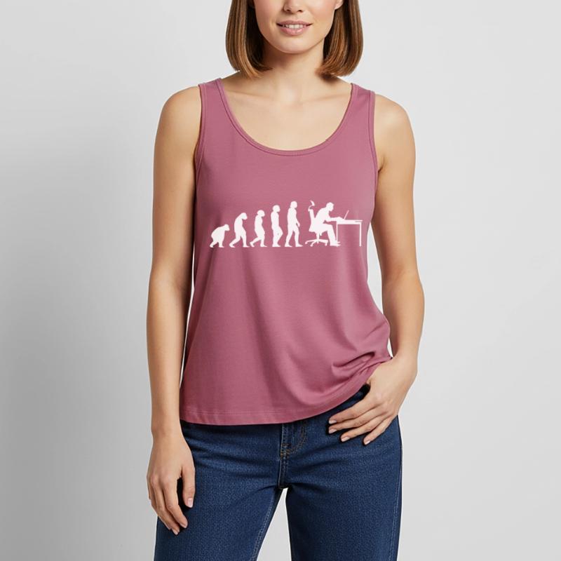 Evolution Of Man Coding Software Developer Program Frauen Premium Organic Tank Top
