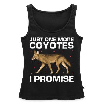 Conception de coyote pour les réacteurs de coyote - Débardeur bio Premium Femme - noir - Devant - AI Model Female 172 light (172cm)
