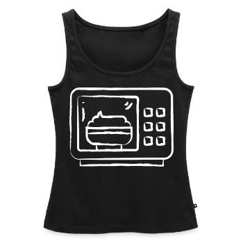 Microwave Hand Drawn - Women’s Premium Organic Tank top - black - Front - AI Model Female 172 light (172cm)