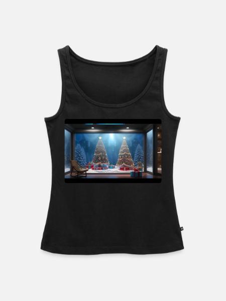 Festliche Weihnachtsdekoration - Frauen Premium Organic Tank Top - Schwarz